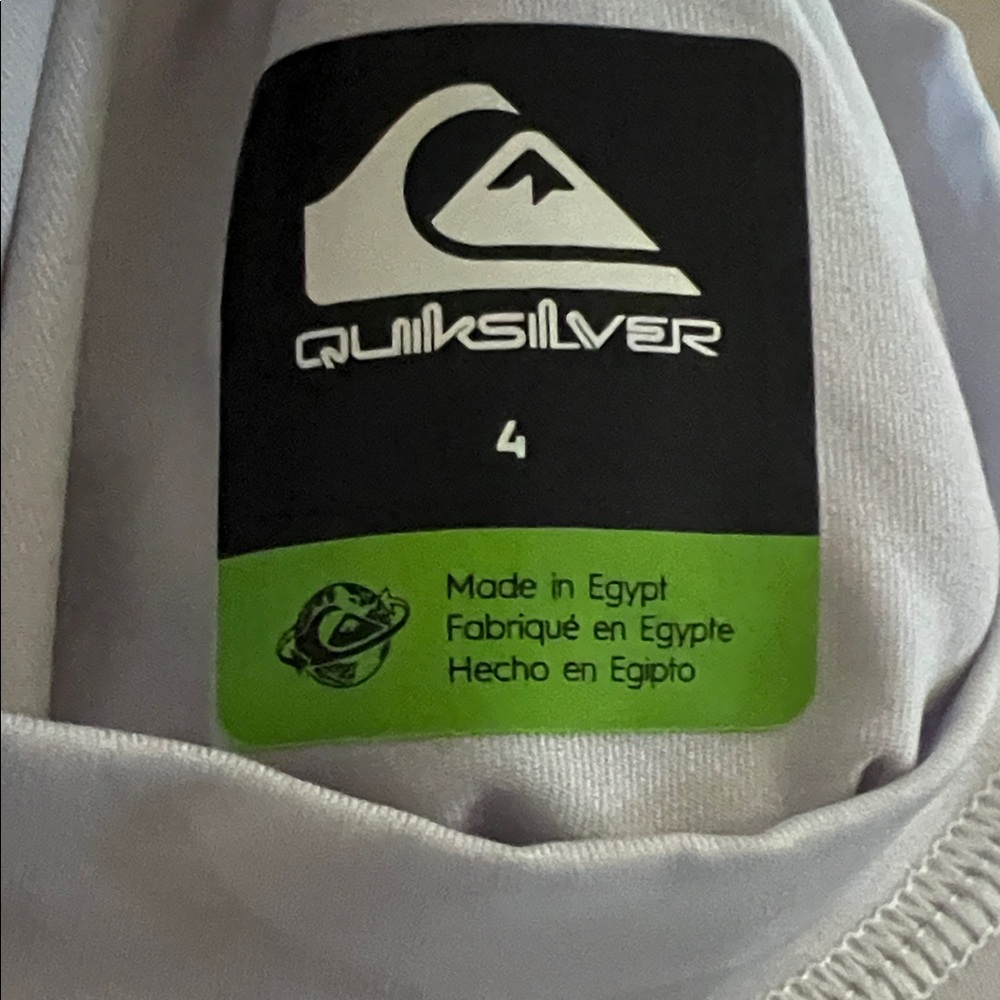 Quiksilver Kids White Long Sleeve Rashguard - Picture 2 of 3